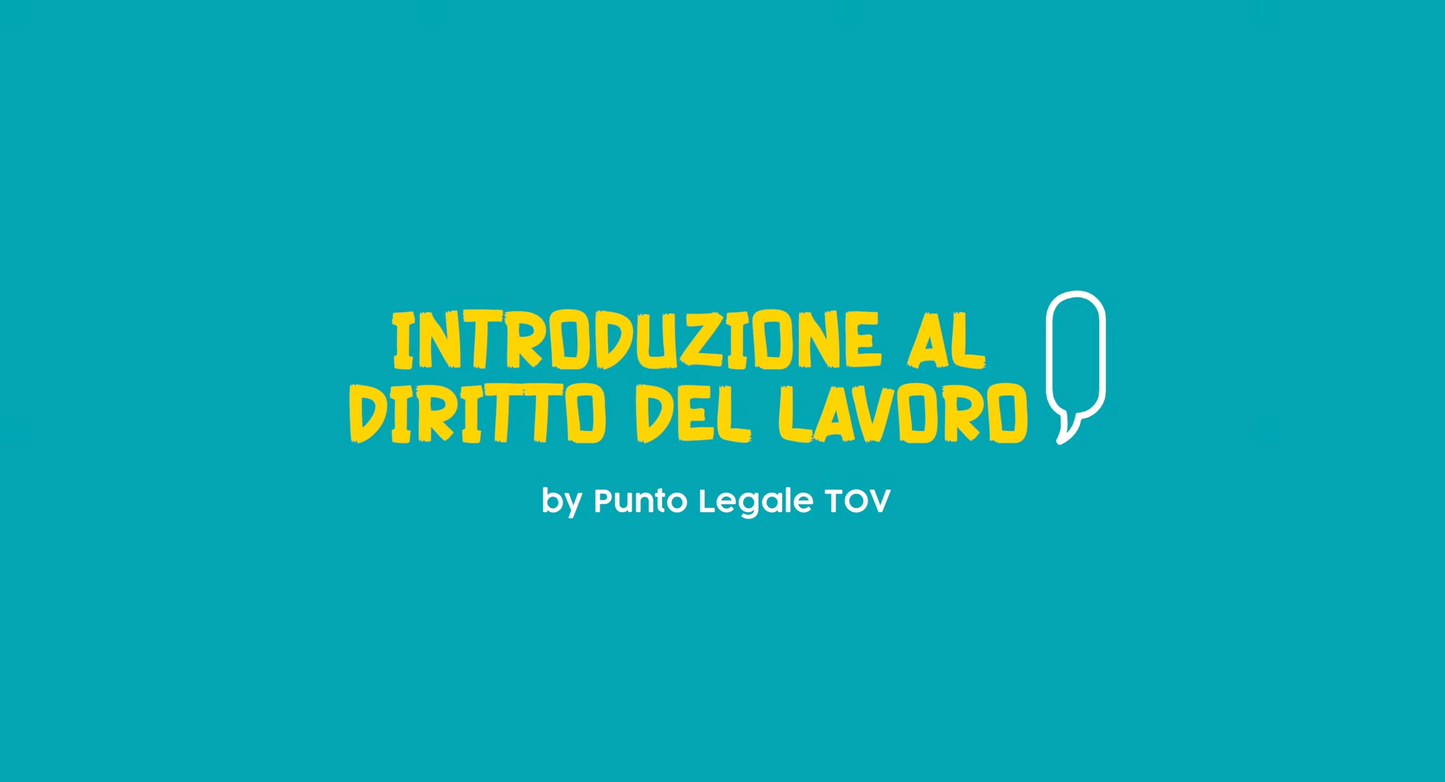 Introduzione al Diritto del Lavoro